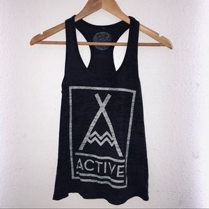 Active Tank Top | Gun Metal Grey Racerback Tanks